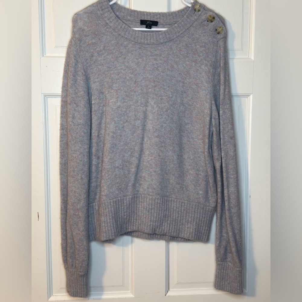 J. Crew Heathered Gray Knit Top